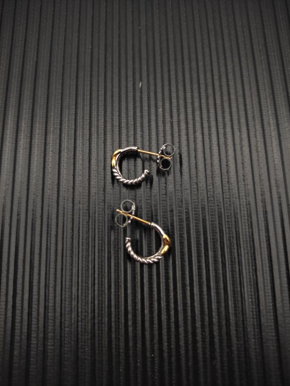 David Yurman Elsa Peretti® Sterling Silver and 18K Yellow Gold X Earrings